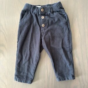 Zara Baby Navy Buttoned Pants 9-12 Mo